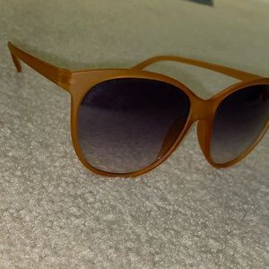Orange oversized sunglasses
